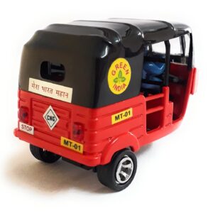 Musical Electric Tricycle Rickshaw Toy for Kids – Battery Operated with Front & Rear Lights, Music, Durable Plastic