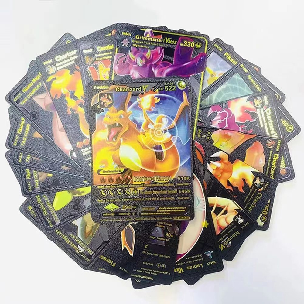 imgi_65_449693fm6ce25afa87eac279 Pokemon Metal Cards Collection Box – 55 Cards per Pack | 3D Pokemon Trading Cards | Durable Metal Cards | Gold, Black &a - Image 2