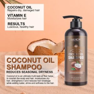 Lichen Hair Shampoo - Lichen Coconut Oil Shampoo, Sulfate Free, Paraben Free, Silicone Free, Color Safe, and Vegan Hair