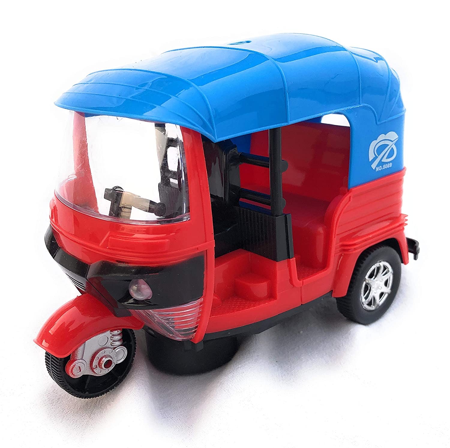 imgi_66_87fe1fba0cb4058f0790df45f7a1be1d Musical Electric Tricycle Rickshaw Toy for Kids – Battery Operated with Front & Rear Lights, Music, Durable Plastic - Image 2