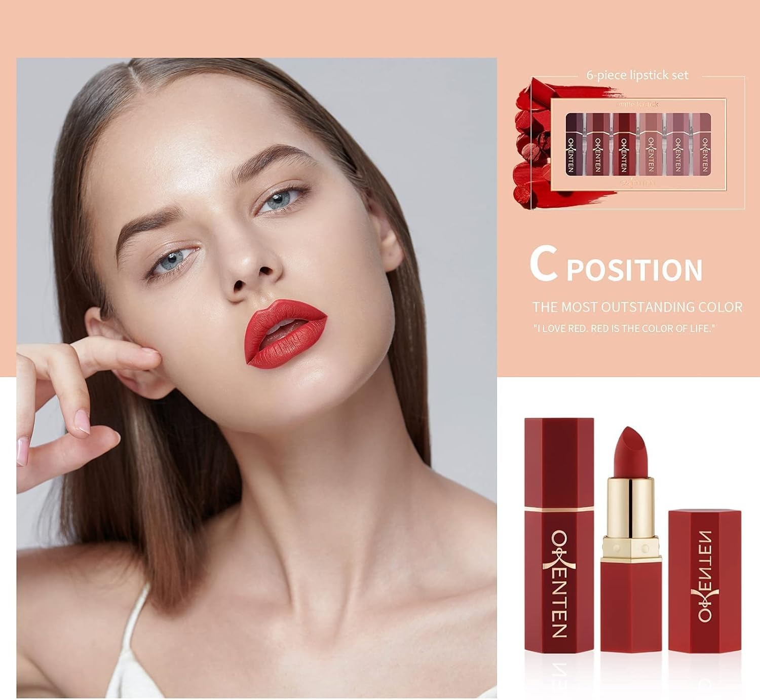 imgi_68_71lumb07sgL._AC_SL1500_ 6 Pcs High Pigmented Lipstick Pack – Creamy Formula, Multicolor Shades, Long-Lasting, Smooth & Vibrant Finish for Ev - Image 2