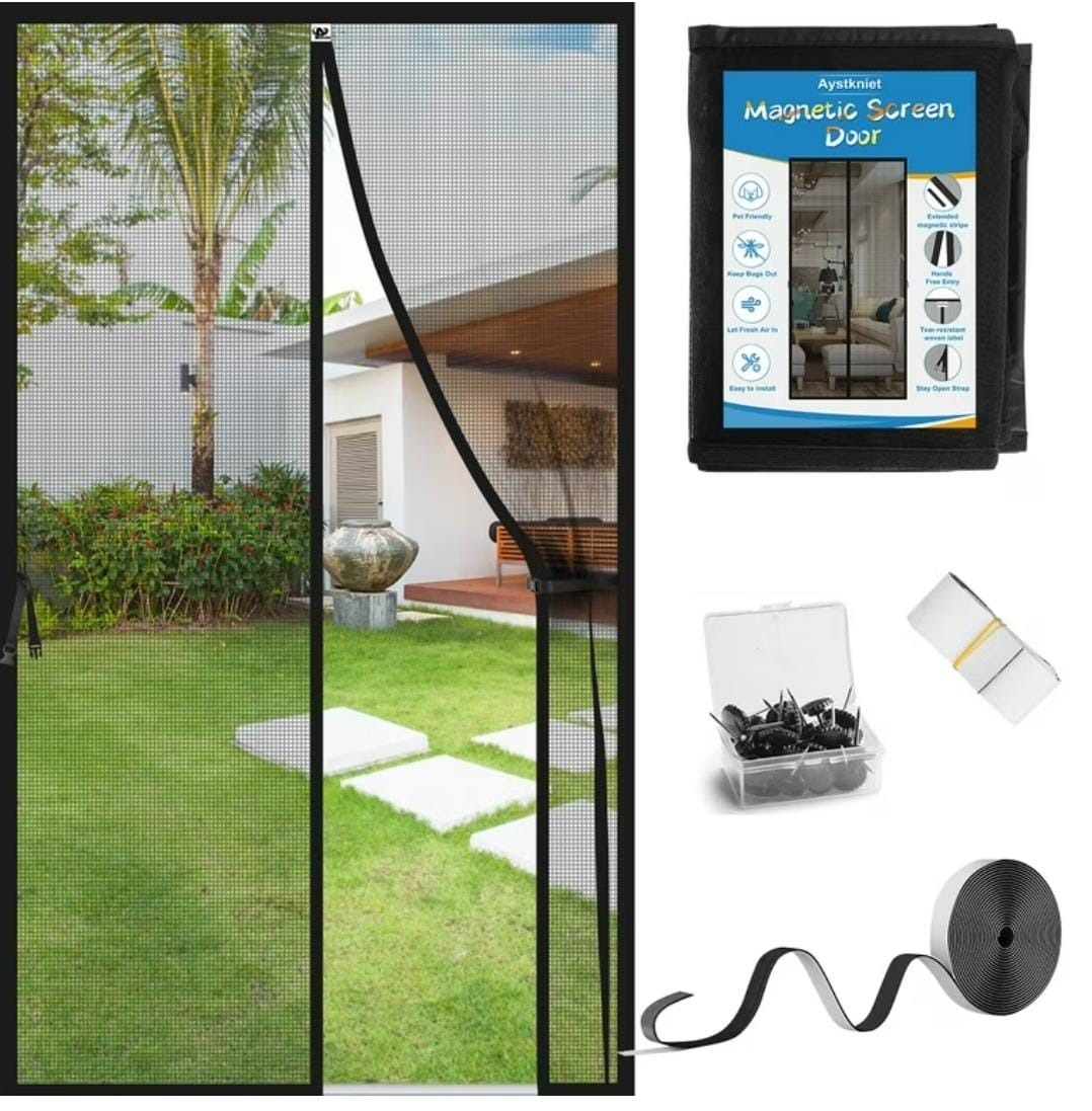 imgi_69_3d3d2616742ac62b9152b225c3d3c9e9 Hands-Free Retractable Magic Mesh Screen Door – Magnetic Closure, Easy Install, Keeps Bugs Out - Image 5