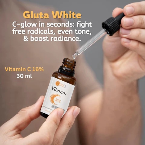 imgi_6_glutawhitevitamincserum_480x480 Vitamin C Serum for Face Glowing & Dark Spots | Gluta White Vitamin C 16% Serum | Best Quality Skin Care Serum | Ser - Image 2