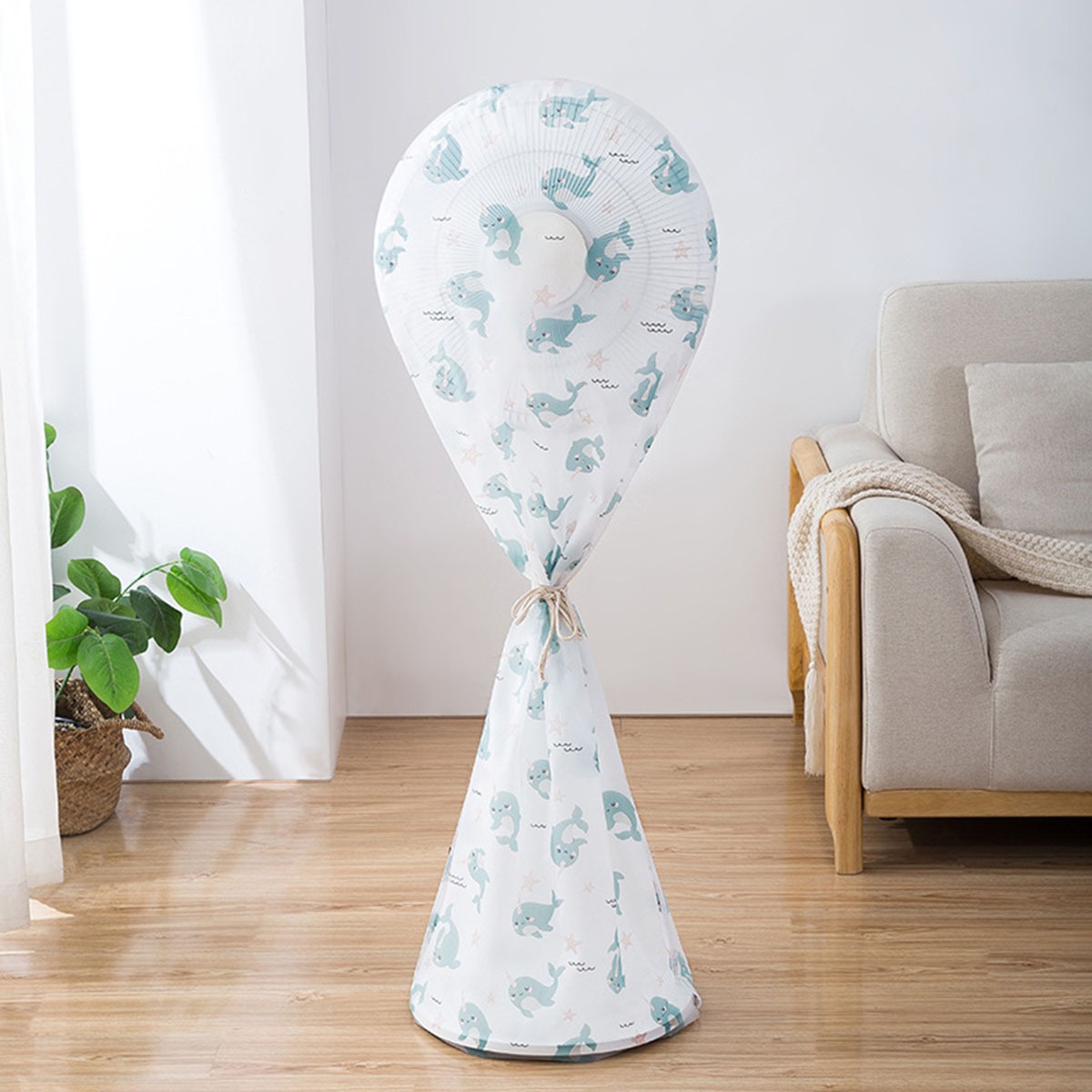 imgi_73_S880ecaab478a4ef8a3480387fce40a92j High Quality Dustproof All-inclusive Electric Fan Dust Cover Household Floor Fan Cover Protective Cover Stand Fan - 01 P - Image 2