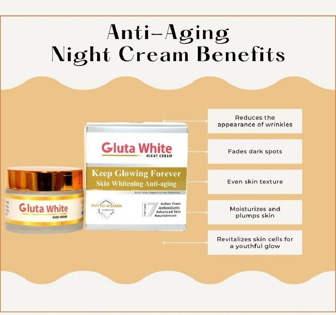 imgi_74_S122526e6bf4d44df86ef0ff4f78f8428K Gluta White Night Cream (50 ml) - Glutathione white Cream Extreme Strong whitening And Anti-Aging night cream - Gluta Wh - Image 4