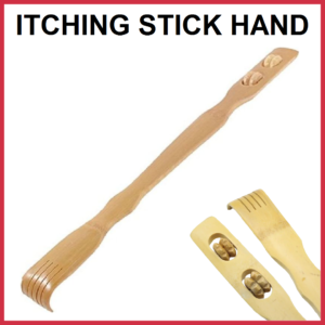 2 Pcs Wooden Back Scratcher & Massage Stick – Long Handle Backscratching Sticks with Roller for Itch Relief & Bo