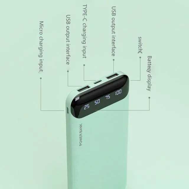 imgi_7_ARYES24080314HDRF0D_cleanup Portable 22.5W Power Bank 20000mAh – High Capacity with LED Display & Fast Charging Support (Random color) - Image 4