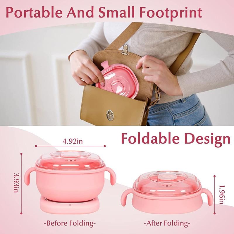 imgi_84_cf84cf7d188e302746e75cd351b473c6 Portable Foldable 400ML Silicone Wax Warmer – Travel-Friendly Hair Removal Heater for Body & Spa Use |Random Color - Image 4