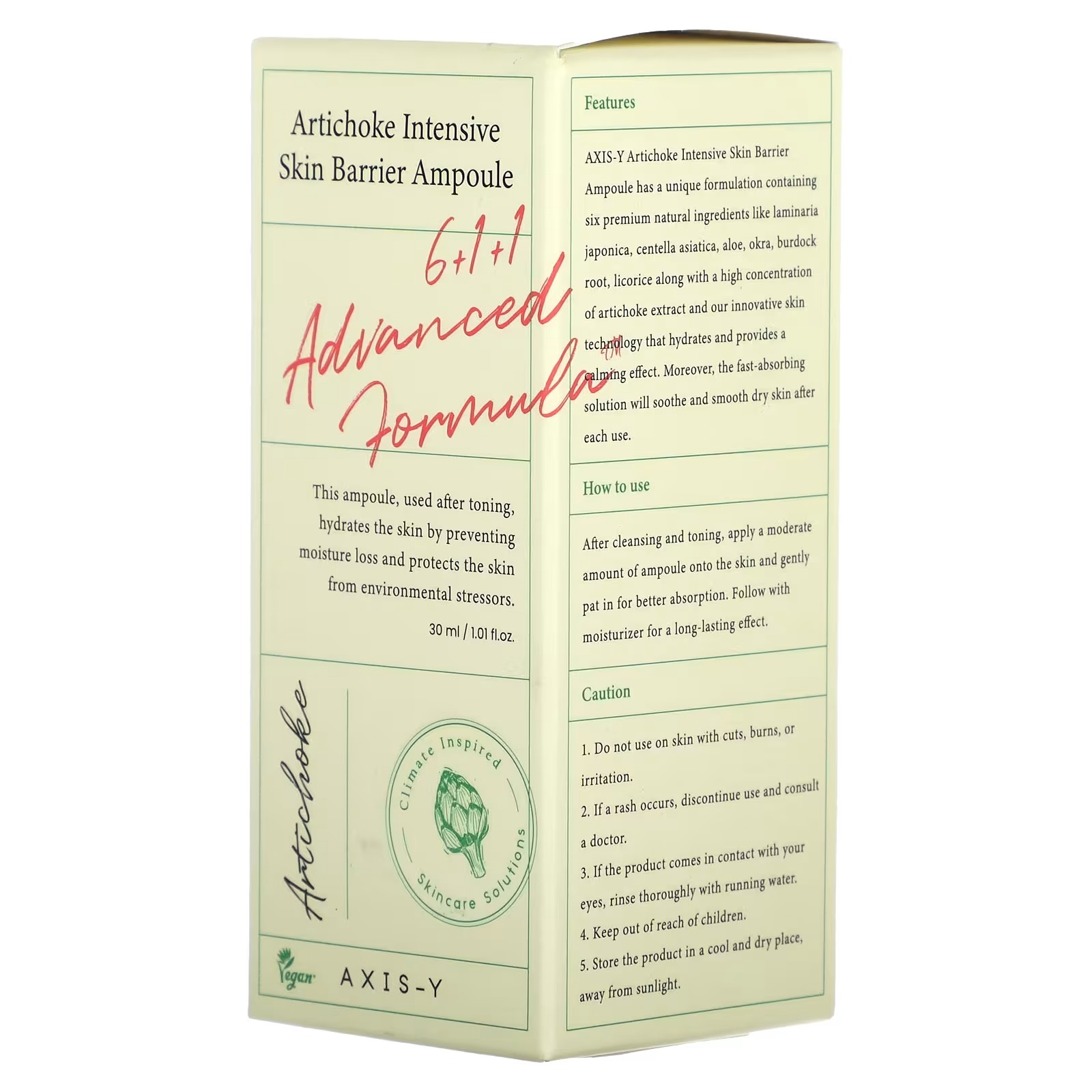 imgi_93_19 AXIS-Y Artichoke Intensive Skin Barrier Ampoule – Hydrating & Barrier-Strengthening Serum | 30ml Skin Care (Original - Image 3