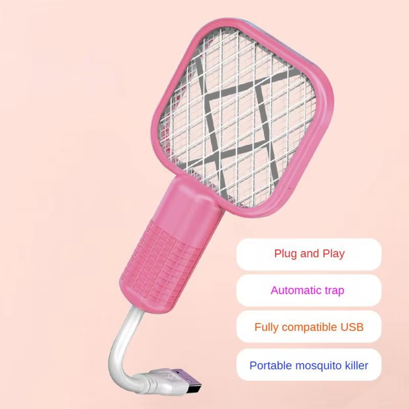 main_imageS256d50cfebe847989c193eb04824afbel Mini USB Rechargeable Mosquito Racket with UV Light – Portable Electric Bug Zapper & Fly Swatter for Indoor/Outdoor - Image 4