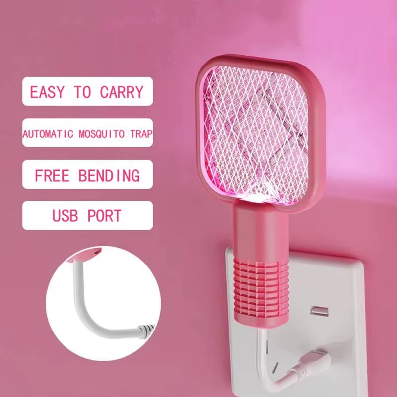 main_imageSdecec63a080b4fa79ca569ee95c63c8br Mini USB Rechargeable Mosquito Racket with UV Light – Portable Electric Bug Zapper & Fly Swatter for Indoor/Outdoor - Image 3