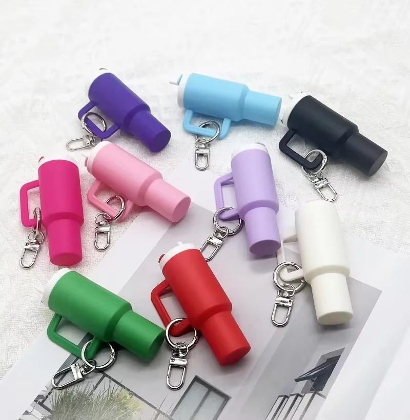 main_imageSe455041b693a471d8d1c83ee1b5ed25db Colorful Mini Stanley Tumbler Key chain – Cute Miniature Tumbler Charm for Handbags, Backpacks & Car Keys – Portable - Image 2