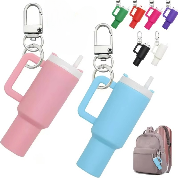 main_imageSf042d63cbd3a4092bfce5b9e4b1c0a1c5_cleanup Colorful Mini Stanley Tumbler Key chain – Cute Miniature Tumbler Charm for Handbags, Backpacks & Car Keys – Portable - Image 5