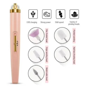 5 IN 1 Professional Manicure Nail | Salon Nail Finishing Touch | Nail Grinding, Burnishing Machine | Full Manicure and P
