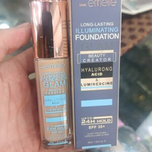 Emelie Cosmetics Infallible 24H Fresh Wear Foundation – Natural Matte Finish, Long-Lasting, Waterproof, Sweat & Heat