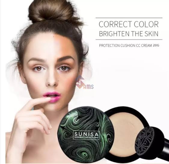 Sunisa Foundation 3 In 1 Air Cushion Bb And Cc Cream Foundation Waterproof Mushroom Head Air Cushion Bb Cream Liquid Fou
