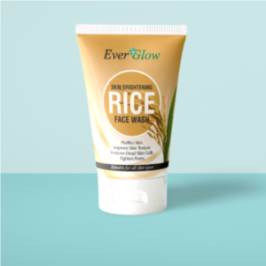 EverGlow Skin Brightening Rice Face Wash 120 ML - Purifies, Improves Texture, Exfoliates, Tightens Pores - For All Skin