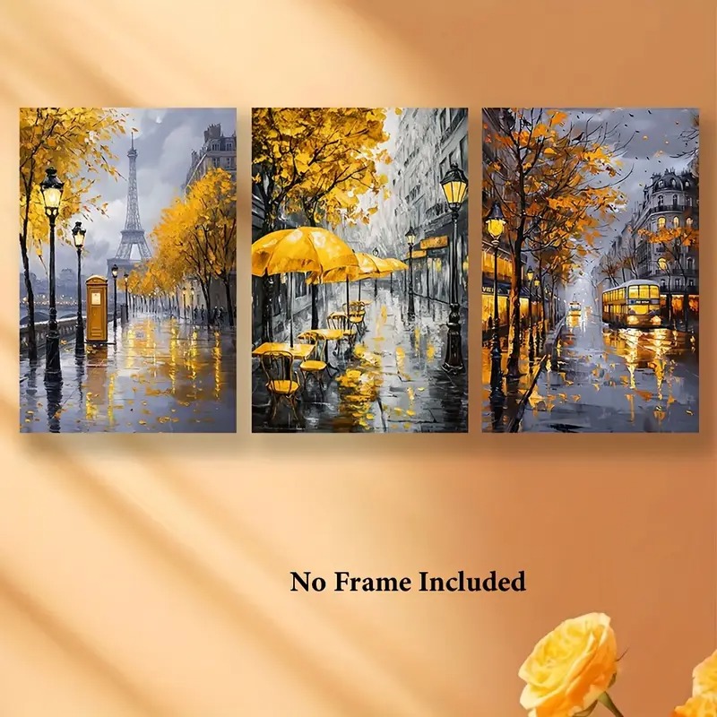 3pcs, Frameless, exquisite gifts, background decorations, holiday gifts, posters and prints, home decorations, staircase