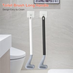 Golf Toilet Brush | Long Handle Silicone Toilet Brush, Flexible Silicone Rubber Toilet Brush cleaning Golf Style | Witho
