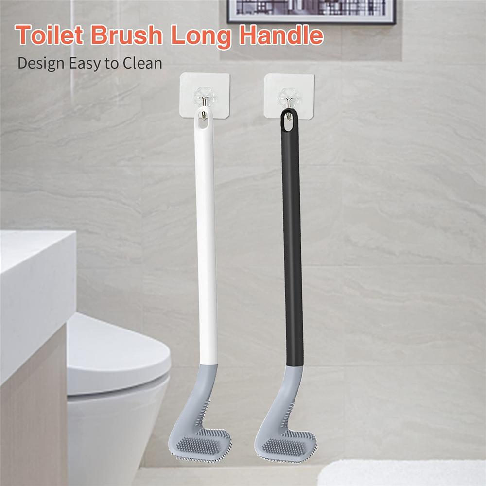 Golf Toilet Brush | Long Handle Silicone Toilet Brush, Flexible Silicone Rubber Toilet Brush cleaning Golf Style | Witho