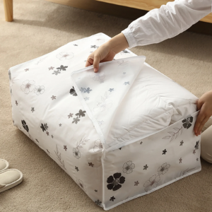 Quilt Storage Bag Waterproof Closet Organizers Zipper Folding Organizer Durable Clothing Packaging Plastic Bags for Stor