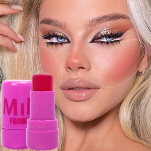 pack of 4 Cheek Lip Tinted Moistured Blush Stick Eyes Cheek Lip Brighten Cream Water Jelly Tint Stick Matte Contour Make