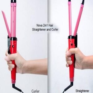 2 in 1 Nova Hair Straightener and Curler Hair Straightener + Curler Versatile Styling Tool for Straightening and Curling