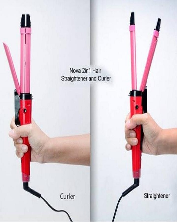 2 in 1 Nova Hair Straightener and Curler Hair Straightener + Curler Versatile Styling Tool for Straightening and Curling