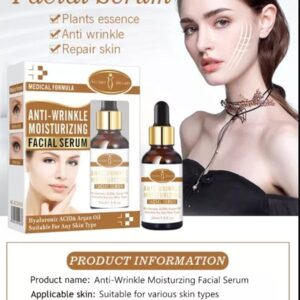 AICHUN BEAUTY Anti-Wrinkle Moisturizing Facial Serum Hyaluronic Acid Argan Oil | Suitable For Any Skin Type | 30ml | 1 f