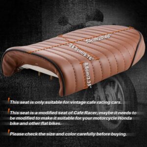 High-Quality Cafe Racer Bike Seat with Complete Fitting | Compatible with CD for 70, 125 Bikes