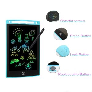 Pack Of 02 - LCD Writing Tablet for Kids – Digital Drawing Pad with Erasable Screen, Reusable Writing Board for Drawing,