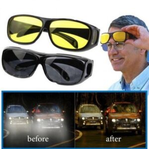 1 Pieces HD Day & Night Vision Wrap Around Glasses | NIGHT VISION GLASSES FOR MEN | Car Anti-Glare Goggles Sunglasse