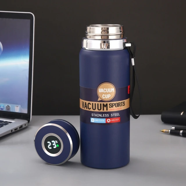 Stainless Steel Water Bottle with Digital Temperature Vacuum Insulated Water Bottle, Large Capacity, Outdoor Portable Sp
