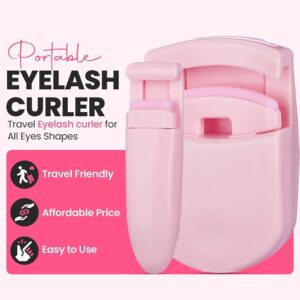 2-in-1 Eyelash Curler for All Eye Shapes – Professional Lash Curler for Natural Lift & Curl - Pink