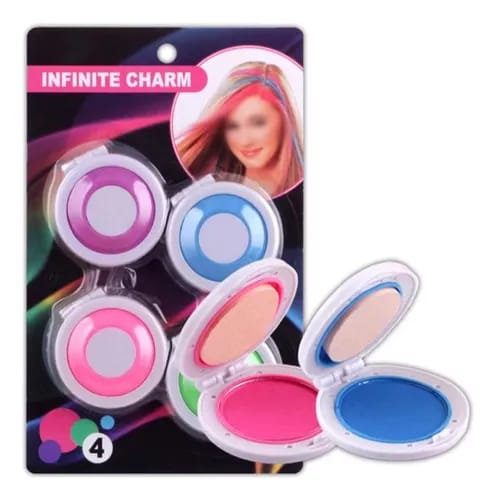 Pack Of 4 Temporary Hair Chalks 4 Colors Hair Dye Powder Temporary Hair Styling Chalk Salon Hair Dye Powder Cake Washabl