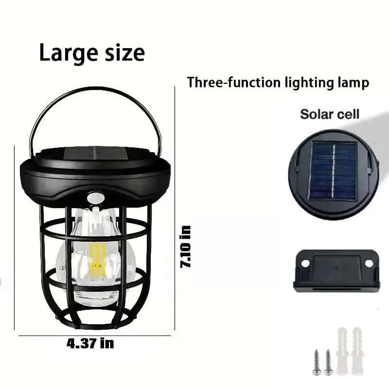 Solar Wall Lights Outdoor,Solar Camping Lights with 3 Lighting Modes & Motion Sensor, Waterproof LED Solar Camping L