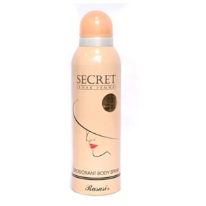 Rasasi Secret Pour Femme Deodorant Body Spray - 200ml | Best Quality Body Spray | 4 Hours Long-Lasting | Best Body Spray