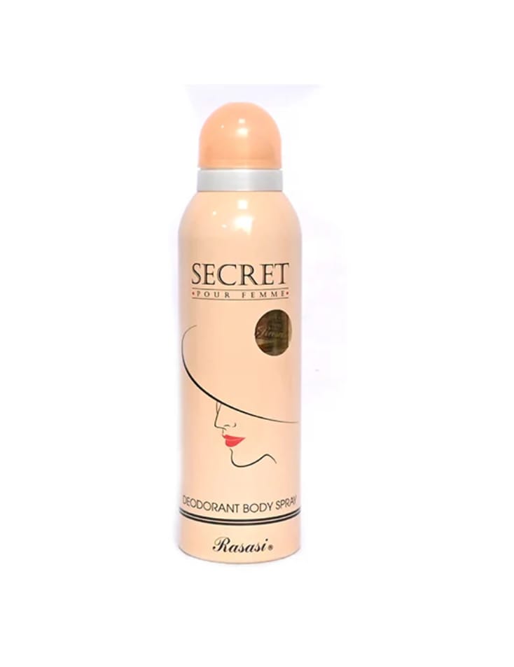Rasasi Secret Pour Femme Deodorant Body Spray - 200ml | Best Quality Body Spray | 4 Hours Long-Lasting | Best Body Spray