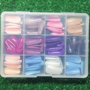 Reusable Fake Nails with Box โ Beautiful Variety of Colors | Best Fake Nails For Girls ( Random Color Nails)