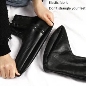 Unisex Winter Warm Artificial Leather Thermal Boat Slipper Indoor Home Soft Non-Slip Socks Men Women Breathable Comforta