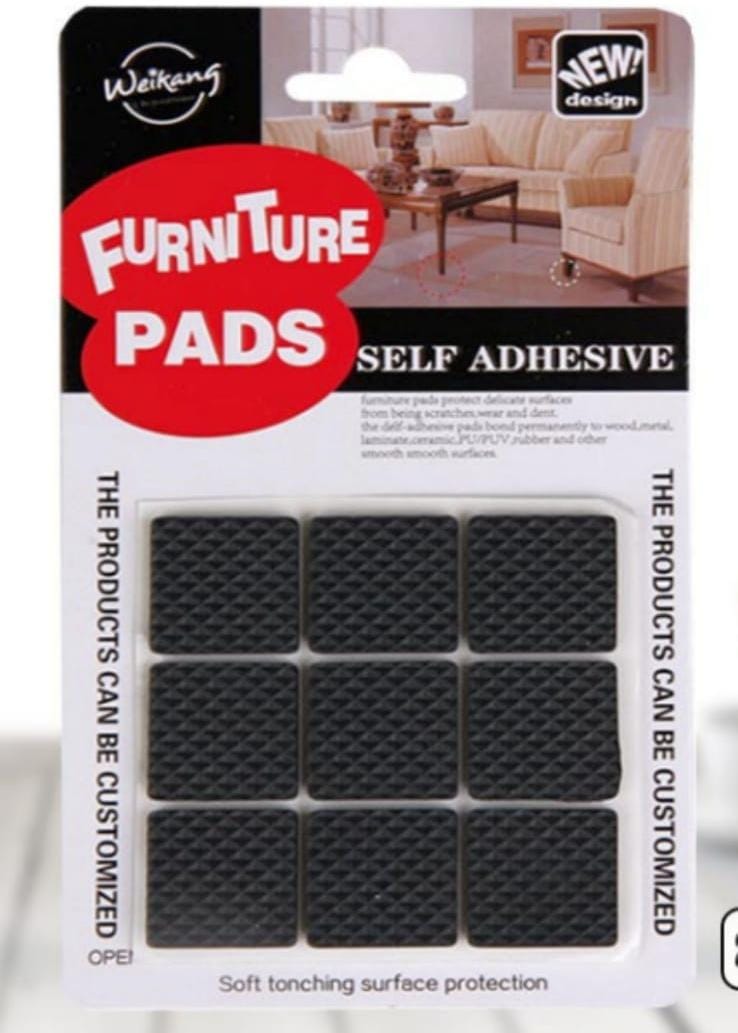 Pack of 2/ 18 /8 Self-Adhesive Furniture Pads Rubber Floor Protector Non-Slip Furniture Pads, Sofa, Bed, Table, Cabinet,