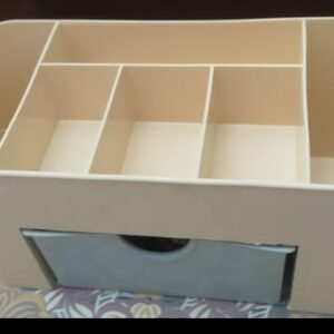 Plastic Makeup Storage Box With Small Drawer For Bathroom, Organizer Drawers, Makeup Brush Organizer Space- Saving Space