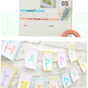 10 Rolls Chic Washi Tape Colorful Rainbow Design Removable Decorative Tape for DIY Stationery Wrapping Photo Album (Rand