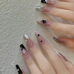 10 PCs Fake Nails False Nails Wearable Nails Stylish Pattern Artificial Nails | Fake Nails For Girls | Artificial Nails