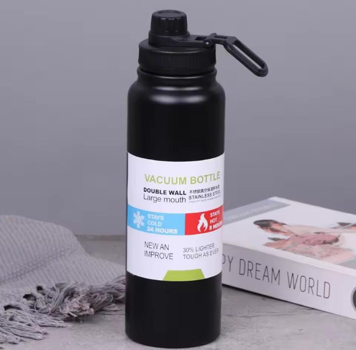 Vacuum Insulated Double Wall Stainless Steel Water Bottle/Sports Kettle Hot & Cold, Leak & Sweat Proof Thermos F