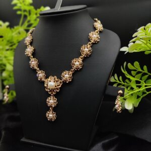 Imported Majestic Pearl Flower Necklace Set โจ | Best Quality Necklace For Girls & Women | Artificial Jewellery
