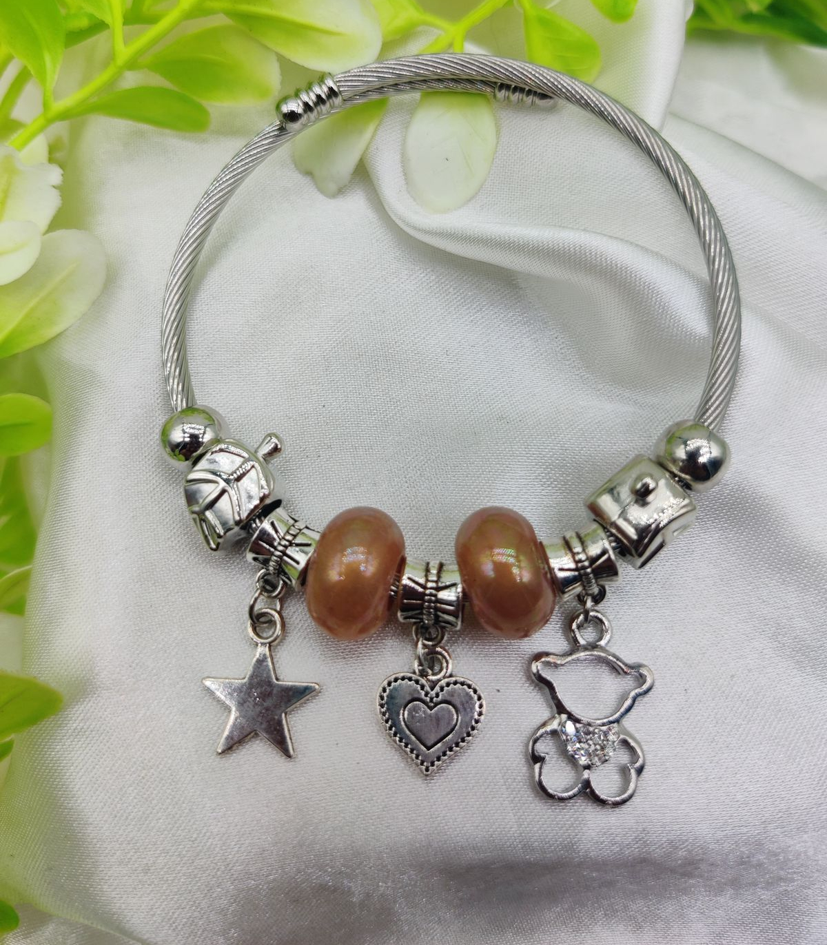 1 Piece Imported Radiant Star Charm Pandora Bracelet | Best Quality Bracelet For Girls & Women | Girls & Women J