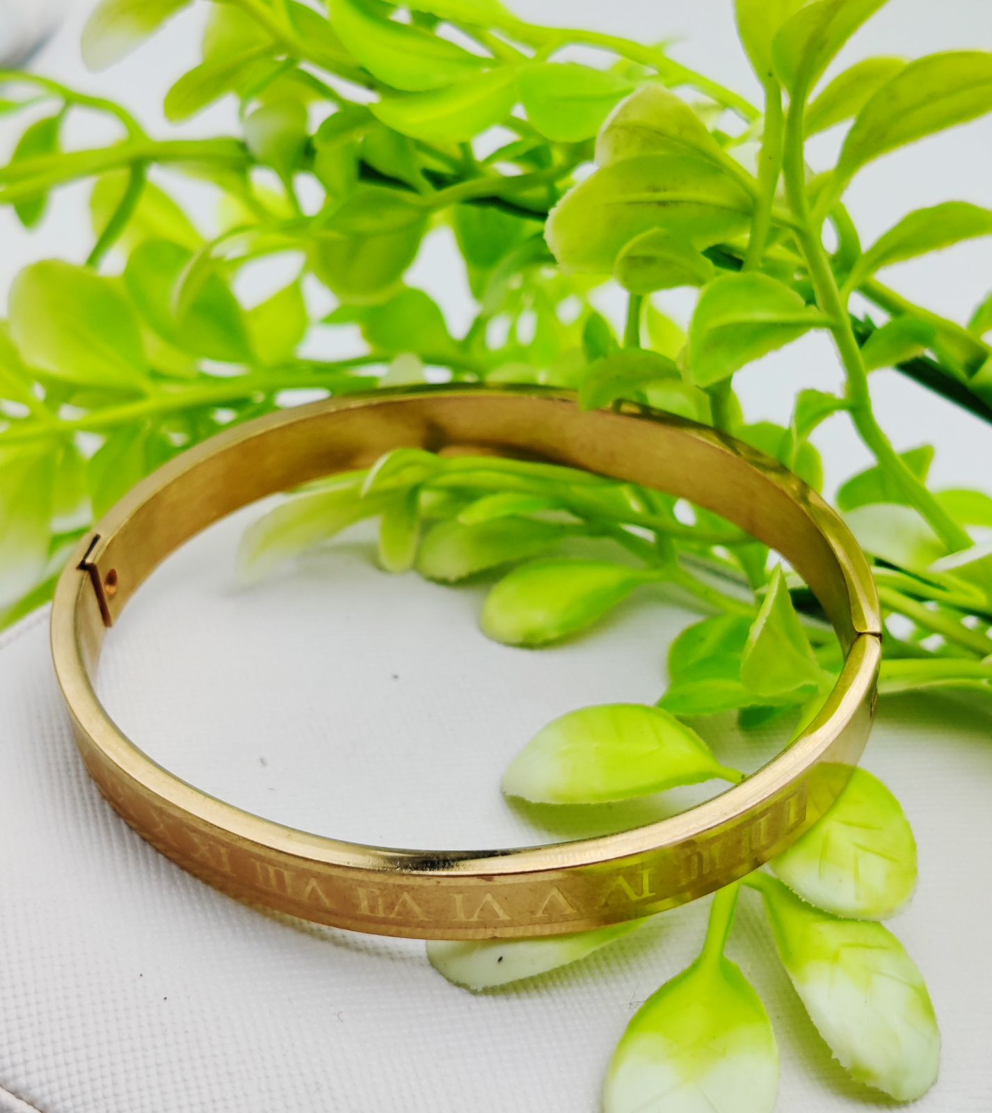Adjustable Imported Cartier Roman Numeral Gold Bracelet | Best Quality Artificial Bracelet For Girls & Women | Brace