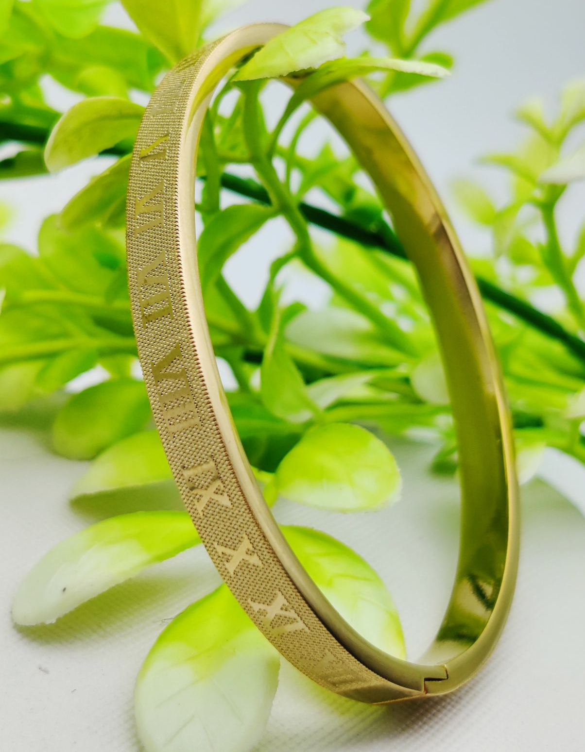 Adjustable Cartier-Inspired Roman Numeral Bracelet - Imported Luxury Gold Bracelet | Best Quality Artificial Bracelet Fo