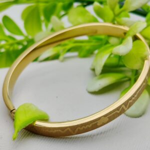 Adjustable Premium Heartbeat-Engraved Adjustable Cartier-Inspired Gold Bracelets | Best Quality Artificial Bracelet For